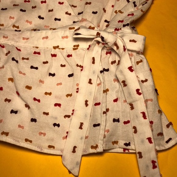 Madewell short sleeve  V-neck wrap tie top - Picture 7 of 10